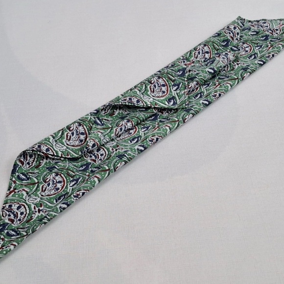 Sezane Green and Blue Patterned Scarf - Picture 5 of 7